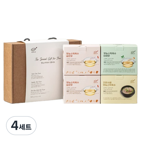 천연한스푼 석하 맛능스틱육수 선물세트, 4세트