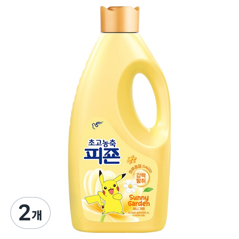 피죤 초고농축 오리지널 섬유유연제 써니가든 본품, 2개, 2L