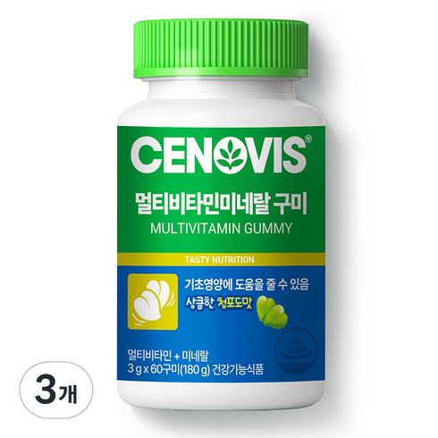 세노비스 멀티비타민 미네랄구미, 60정, 3개