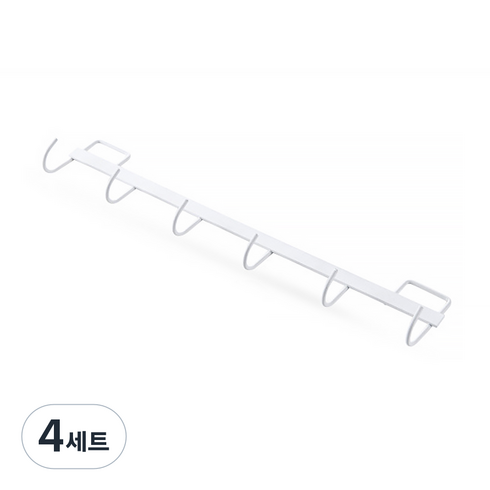 알럽홈 주방도구 다용도 고정 걸이 + 부착스티커 2개 세트, 화이트, 4세트