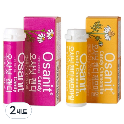 오사닛 캔디 2종 세트, 오리지날맛, 캐모마일맛, 2세트, 7.5g
