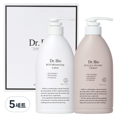 닥터바이오 올인원 바디워시 500g + 바디로션 500g 선물세트, 5세트