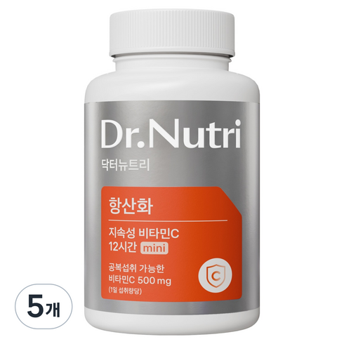 닥터뉴트리 CJ제일제당 항산화 고함량 프리미엄 지속성 비타민C, 5개, 60정
