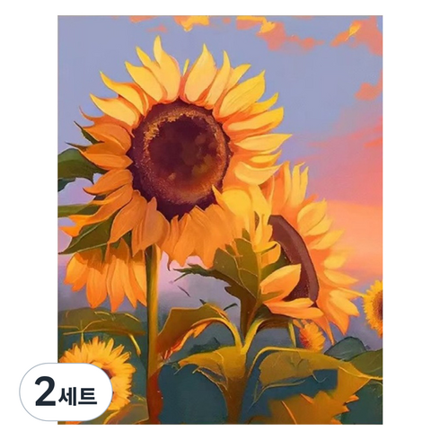 마켓링 초보자 diy 명화그리기 브러쉬페인트 세트 30 x 40 cm, 타입9, 2세트