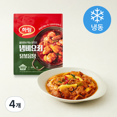 하림 냄비요리 닭볶음탕 (냉동), 600g, 4개
