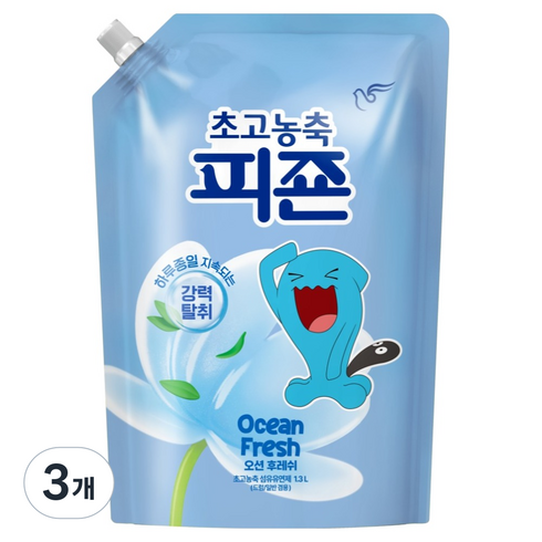 피죤 초고농축 오리지널 오션후레쉬 리필, 3개, 1.3L