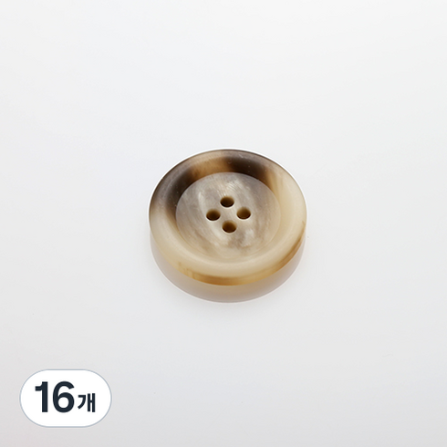 HR빅버튼 플러스 무광 단추 35mm, 아이보리, 16개