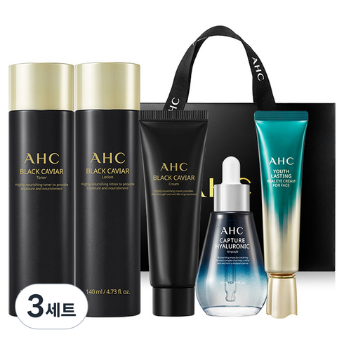AHC 블랙 캐비어 유스 리츄얼 케어 5종 세트, 3세트
