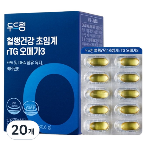 두드림 초임계 알티지 오메가3 30.6g, 30회분, 20개