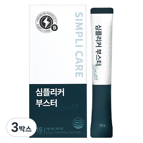 심플리케어 심플리커부스터 아르기닌 타우린 비타민C 15p, 300g, 3박스