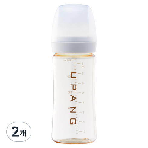 유팡 맘마 PPSU 노꼭지 젖병, 라이트그레이, 250ml, 2개