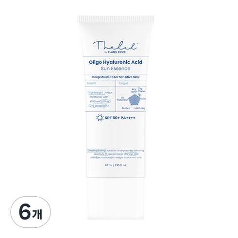 더랩바이블랑두 올리고 히알루론산 선 에센스 SPF50+ PA++++, 40ml, 6개