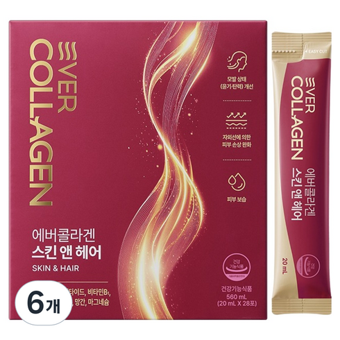 에버콜라겐 스킨 앤 헤어, 6개, 28회분