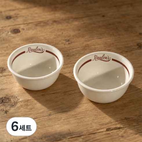 메종오브제 로렌스 런던 공기 + 대접 세트, 레드, 6세트