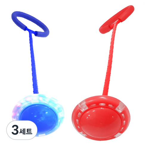 아가플러스 반짝반짝 일자형 LED 발목줄넘기 2p, 랜덤 발송, 3세트