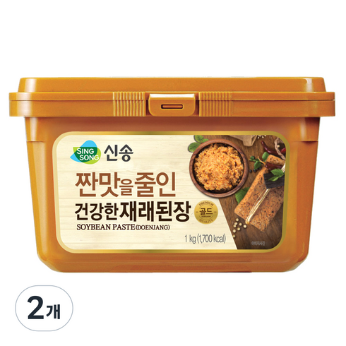 신송 짠맛을 줄인 건강한 재래된장, 1kg, 2개