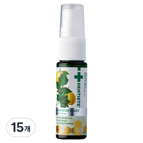 덴티스테 마일드 후레쉬 블라스트 마우스 스프레이, 15ml, 15개