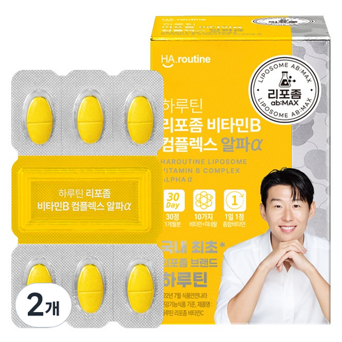 하루틴 리포좀 비타민B 컴플렉스 알파a 33g, 2개, 30정