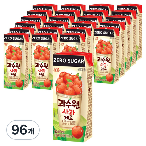 남양과수원 제로 사과, 190ml, 96개