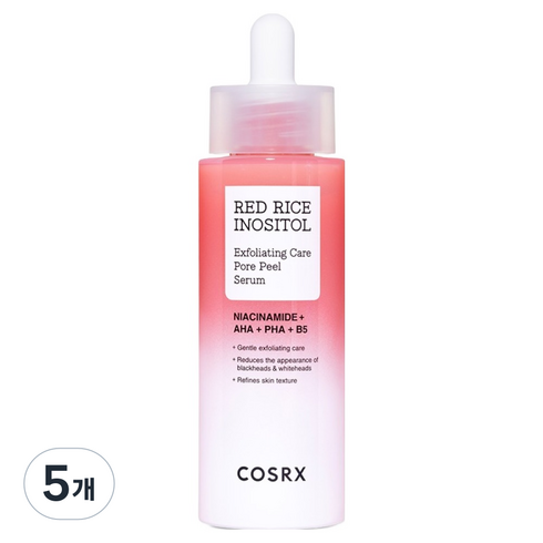 코스알엑스 레드 라이스 이노시톨 익스폴리에이팅 케어 포어 필 세럼, 5개, 80ml