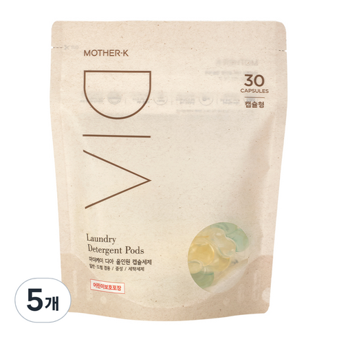 마더케이 디아 올인원 유아 캡슐세제 30p, 405g, 5개