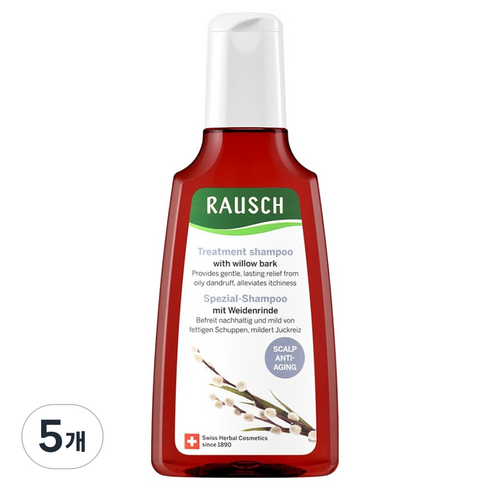 라우쉬 윌로우바크 트리트먼트 샴푸, 200ml, 5개