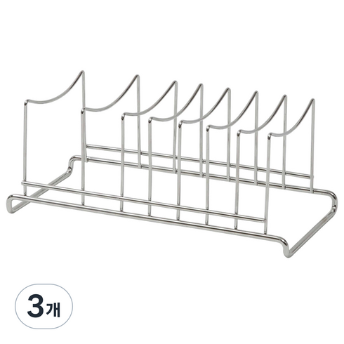 아이넥스 스텐304 접시정리대 27 x 12.5 x 11 cm, 3개, 실버