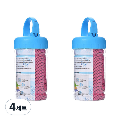 아이엠타이거 건식 스포츠 타월 2p + 보틀 케이스 2p 세트, 와인, 4세트