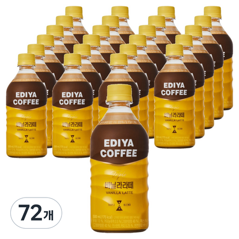 이디야 트리플 바닐라라떼, 500ml, 72개