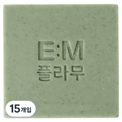 에버미라클 EM 풀라무 프리미엄 진정 쑥비누, 100g, 15개입