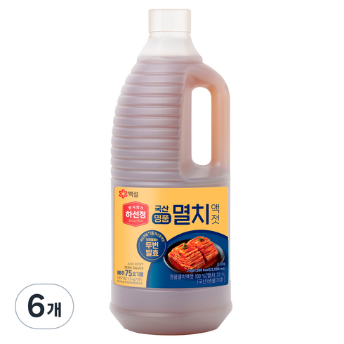하선정 국산명품 멸치액젓, 3kg, 6개