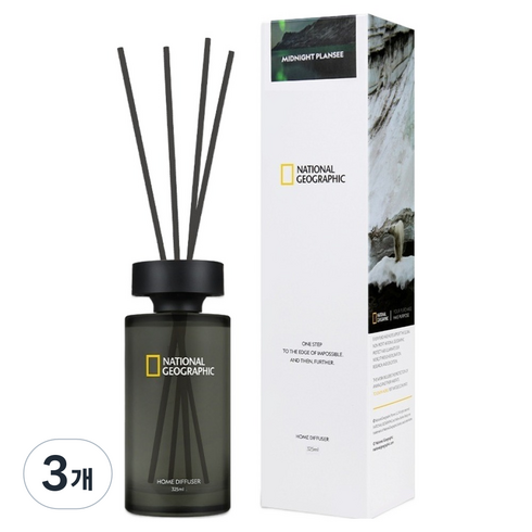 내셔널지오그래픽 프래그런스 홈디퓨저, 3개, 325ml, 미드나잇플란제