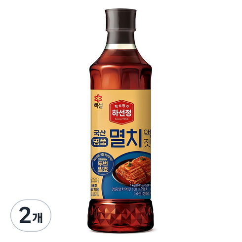 하선정 국산명품 멸치액젓, 1kg, 2개