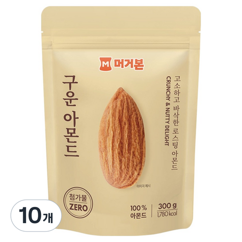 머거본 구운 아몬드, 300g, 10개