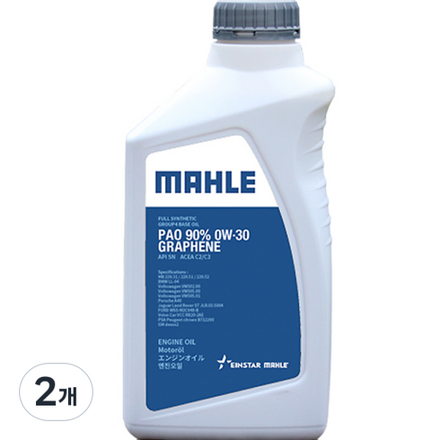 말레 PAO 90% 그래핀 엔진오일, 2개, 0w30, 1L