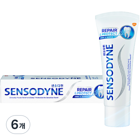 센소다인 리페어 앤 프로텍트 치약, 100g, 6개