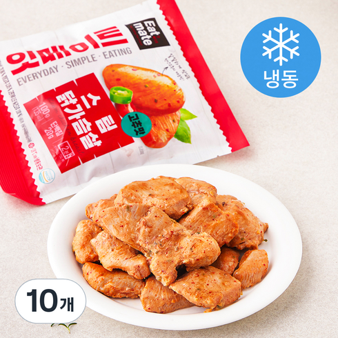 잇메이트 스팀 닭가슴살 고추맛 (냉동), 100g, 1개입, 10개