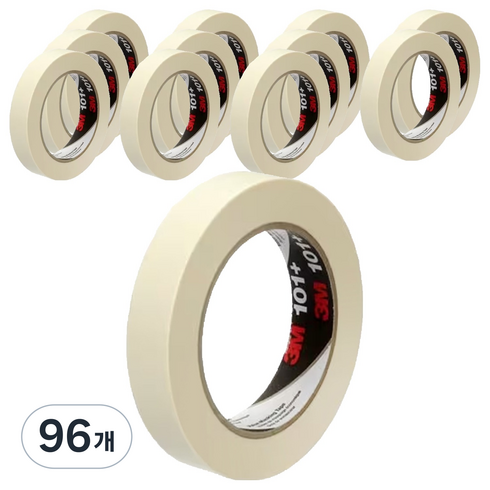 쓰리엠 밸류 마스킹 테이프 101+ 아이보리 18mm x 55m, 96개