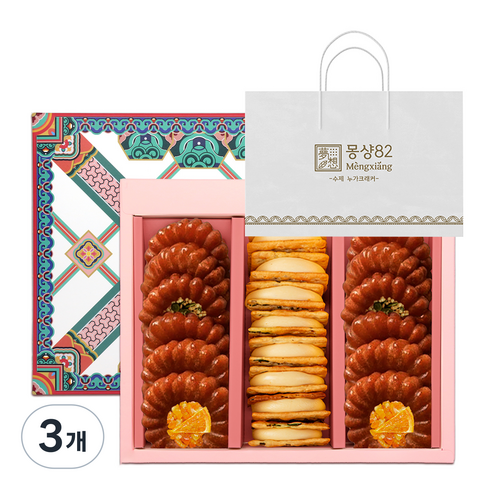 몽샹82 디저트라이브러리 투게더D 선물세트+쇼핑백, 712g, 3개