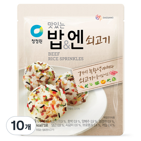 청정원 맛있는 밥 엔 쇠고기, 24g, 10개
