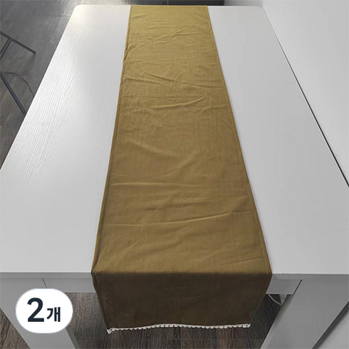 파라다이소 홈 깔끔하게 원하는 컬러픽 단색 테이블 러너, 01, 43 x 320 cm, 2개