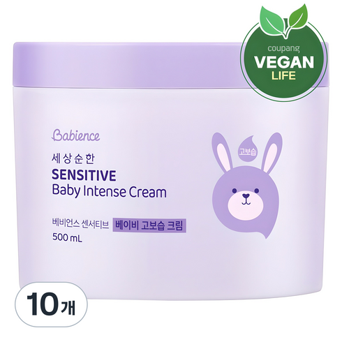 베비언스 세상순한 센서티브 베이비 고보습 크림, 500ml, 10개