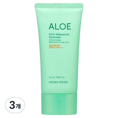 홀리카홀리카 알로에 시카 워터프루프 선크림 SPF50+ PA++++, 70ml, 3개
