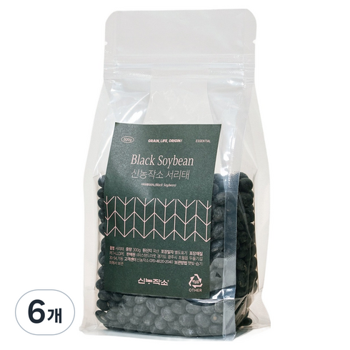 신농작소 서리태, 300g, 6개