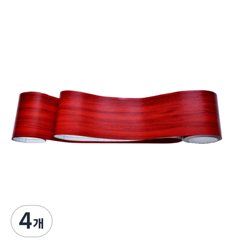 데이소이 결 몰딩 시트지 5cm x 10m, 10 레드, 4개