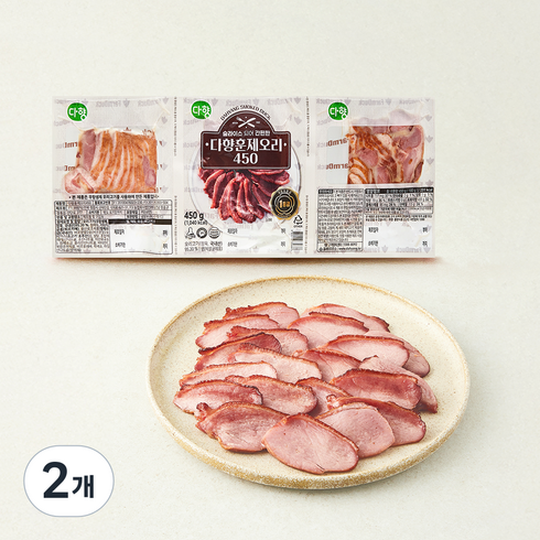 다향 훈제오리 3개입, 450g, 2개