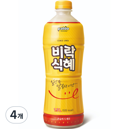 팔도 비락 식혜, 1.5L, 4개