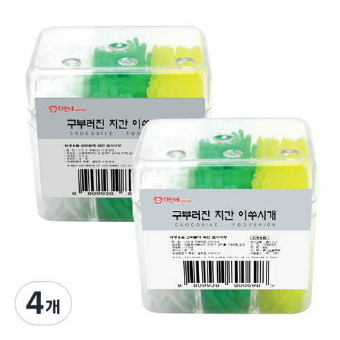 다인네 폴리프로필렌 구부러진 치간 이쑤시개, 300개입, 4개