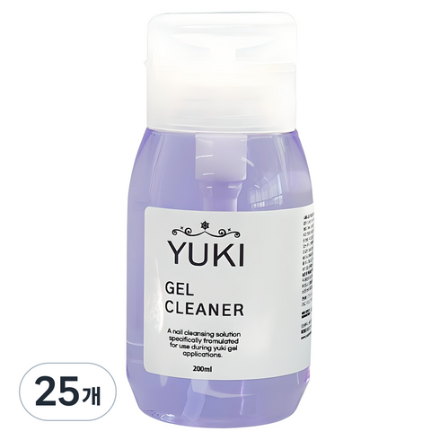 유키 대용량 펌프형 젤클리너, 200ml, 25개