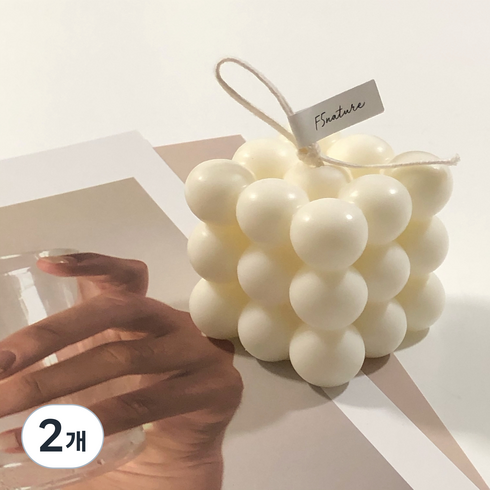 F5NATURE 봉봉캔들, 우드세이지 앤 씨솔트, 142g, 2개